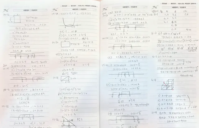 순천 카이로스학원 YES 노트 실제 작성 기록 17